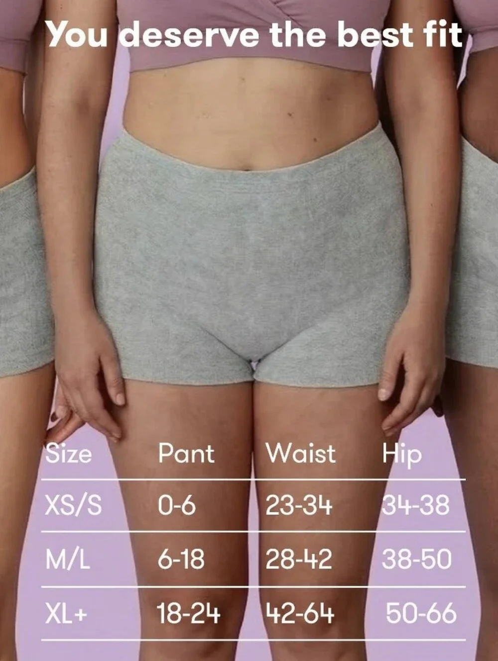 Frida Disposable Boyshort Postpartum Briefs Gray M/L Size (6–18) Underwear